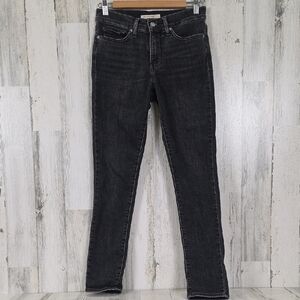 Levi's Washed Black 311 Shaping Skinny High-Rise Denim Jeans Size 27 X 30